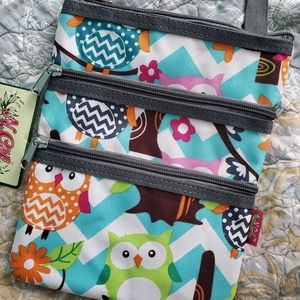 NWT Owl Chevron Print Crossbody Purse